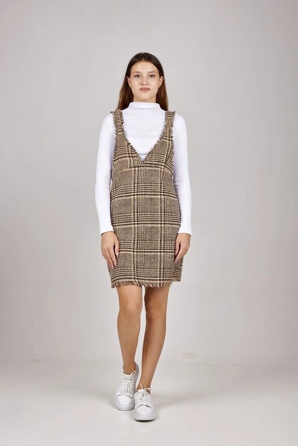 Платье Selfie, размер L, коричневый — фото 1