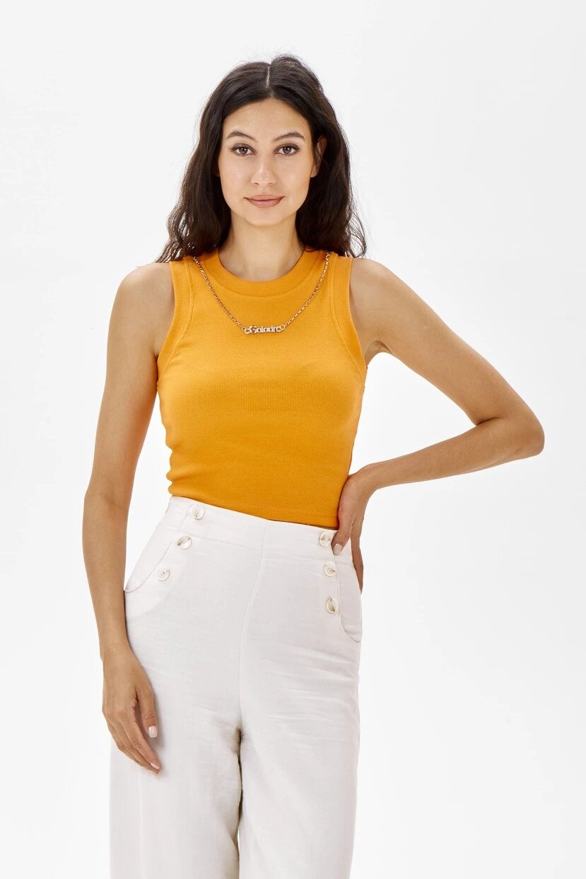 Топ Selfie, размер M, оранжевый — фото 1