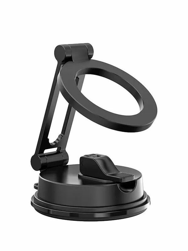 Автомобильный держатель для телефона WiWU Foldable Magnetic Car mount CH055 - черный