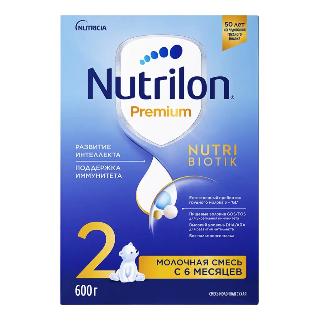 Nutricia Нутрилон 2 Premium NutriBiotik Сухая молочная смесь с 6 мес 600 г 1 шт