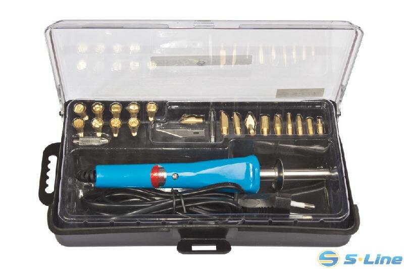 Набор для выжигани Zhongdi ZD-972A 30 Вт 22 насадки в кейсе