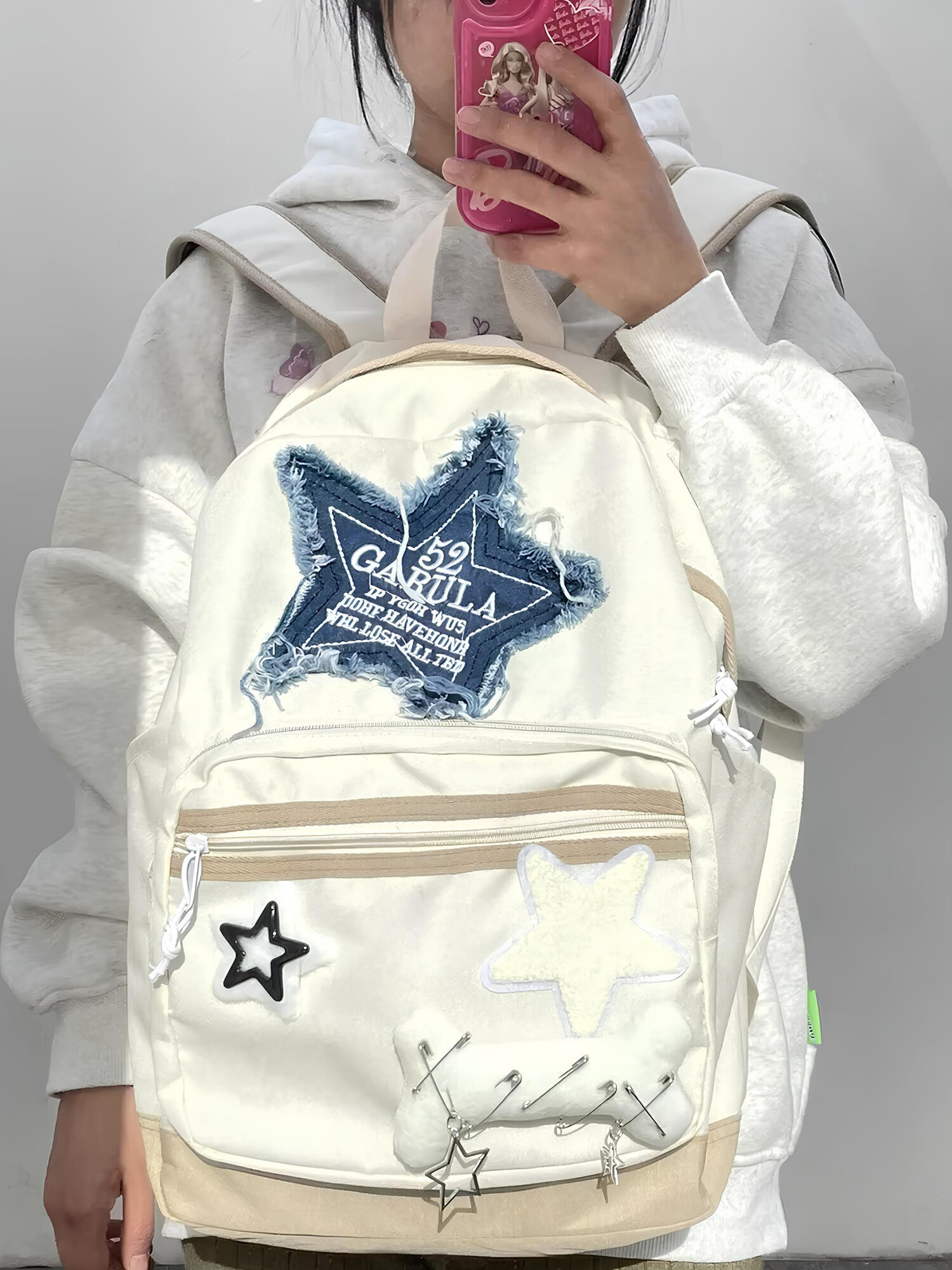 Рюкзак y2k школьный для подростков, портфель городской для девочки