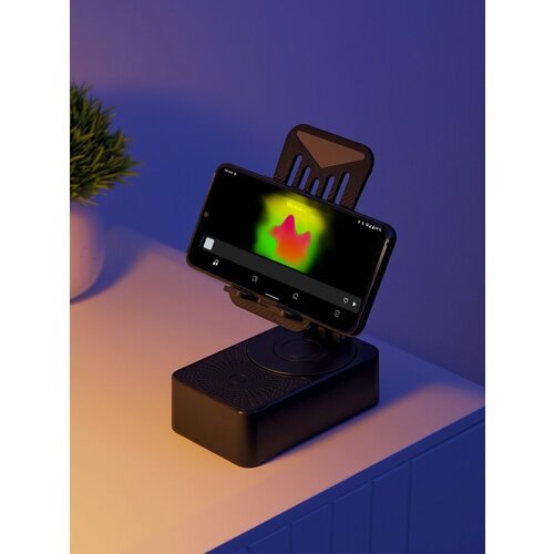 Портативная колонка 3 в 1 PS-50 держатель для телефона power bank 5 Вт 1500 мАч чёрная 1314₽