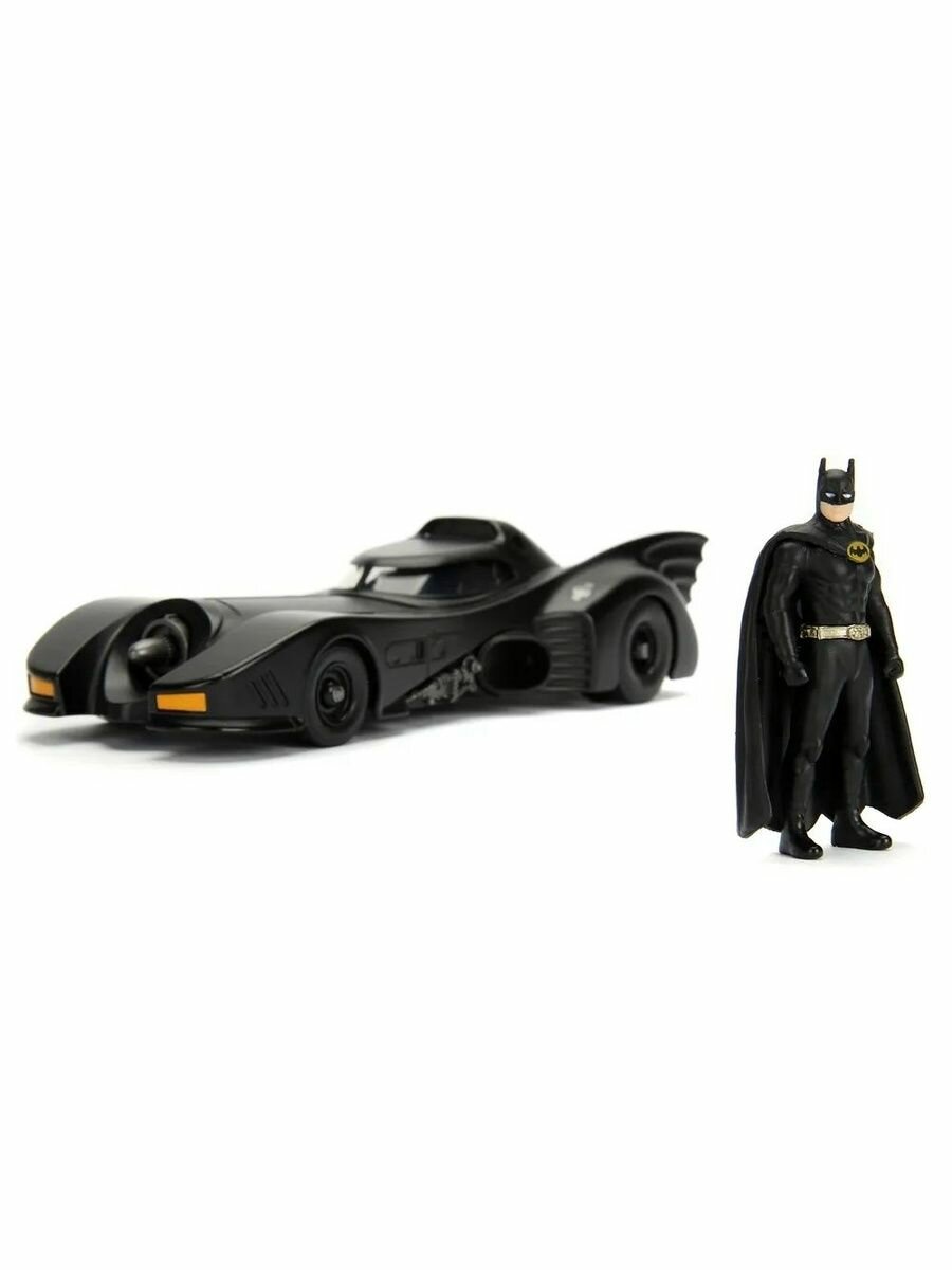 Набор детской игрушечной машинки с Фигуркой Бэтмобиль и Бэтмен Batmobile and Batman Figure 1:24
