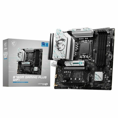 Материнская плата MSI B760M GAMING PLUS WIFI LGA1700 Intel B760 Micro-ATX RTL B760M GAMING PLUS WIFI DDR4_ 13857₽