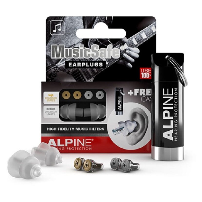 Картинки Беруши Alpine "MusicSafe Classic", многоразовые, шумоподавление 19/22дБ