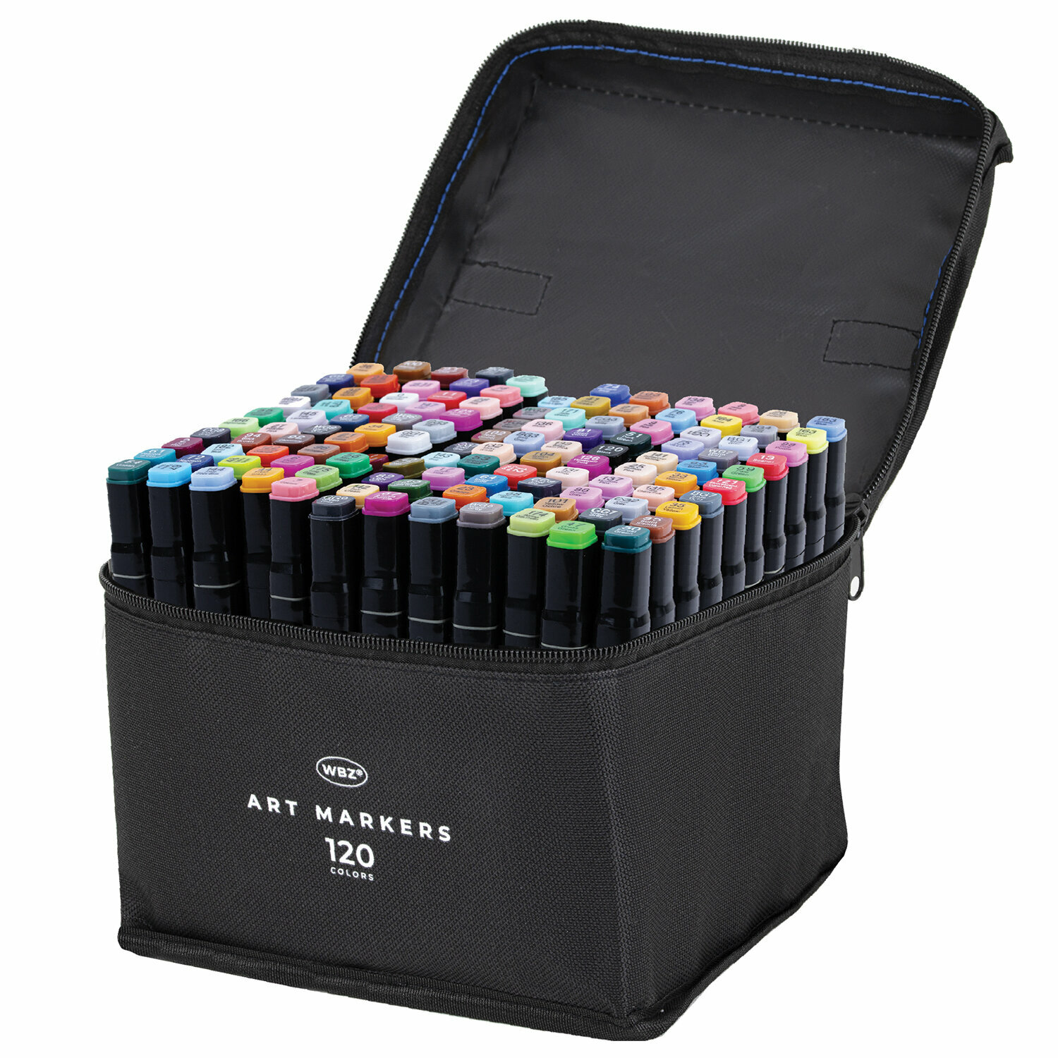 WBZ Маркеры для скетчинга двусторонние 120 шт, текстильный чехол 152576