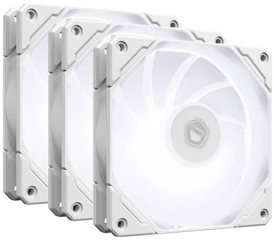 Вентилятор для корпуса ID-Cooling 3x120 mm PWM WHITE (TF-12025-PRO SW TRIO)