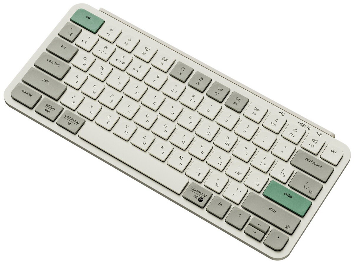 Клавиатура Keychron B1 Pro, беспроводное подключение, пластик, цвет Retro Green