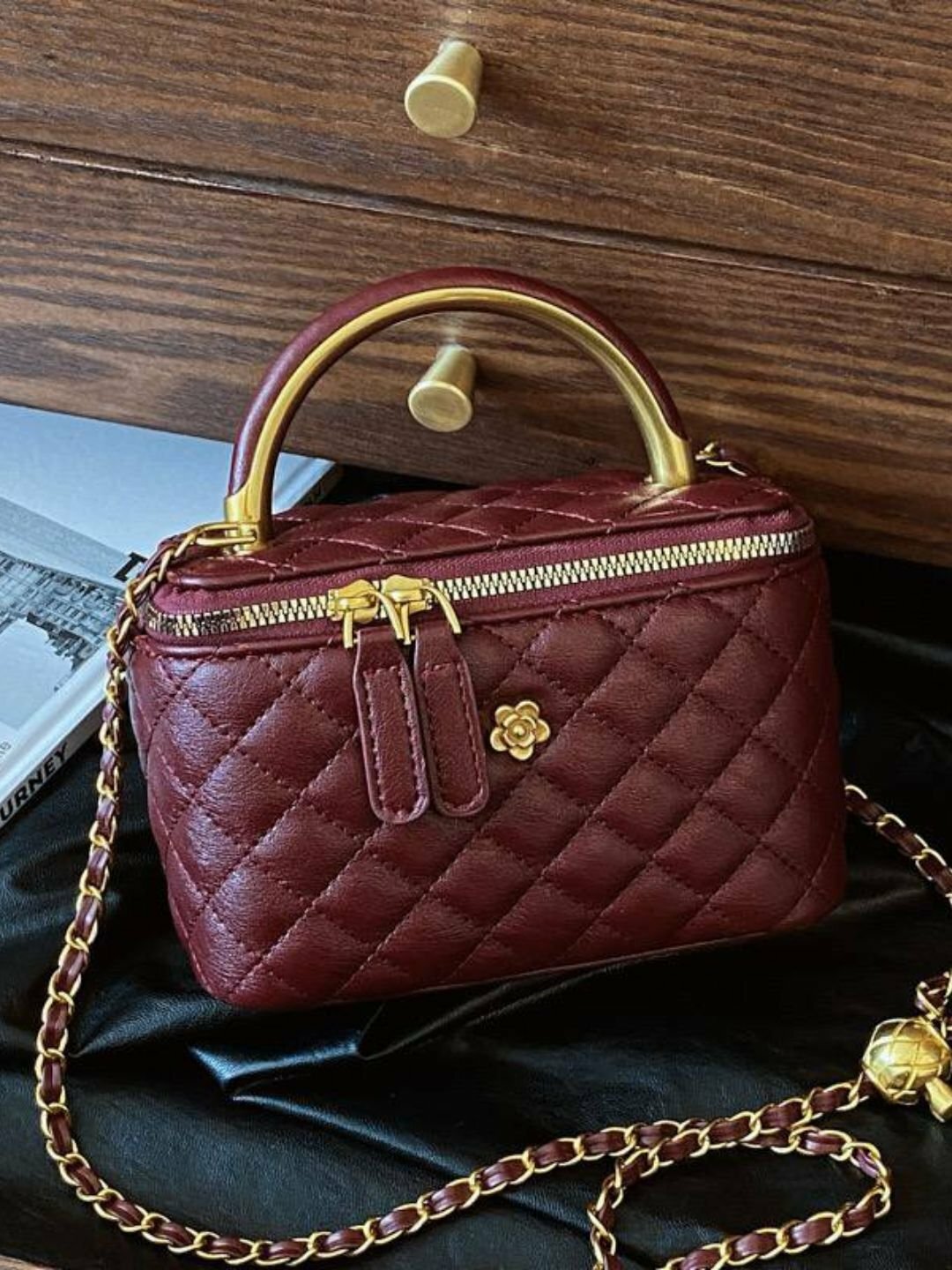 Сумка  Box Classic Flower Chain Bag, голубой,