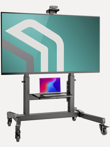 Изображение товара Стойка для телевизора 50"-100" ONKRON TS1991 напольная, стойка для интерактивной панели, до 120 кг, чёрная