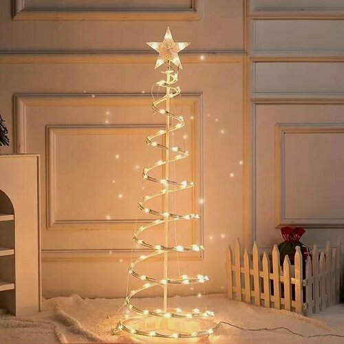 Изображение товара Новая рождественская ёлка, искусственная ёлка, 180 см / сборная / светящаяся ёлка