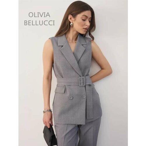 фото Костюм классический olivia bellucci, размер 58, серый