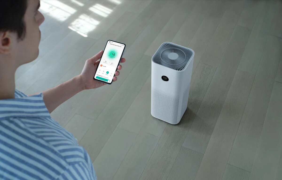 Очиститель воздуха Xiaomi "Mi Air Purifier 4 Pro", белый, сенсорное управление — фото 1