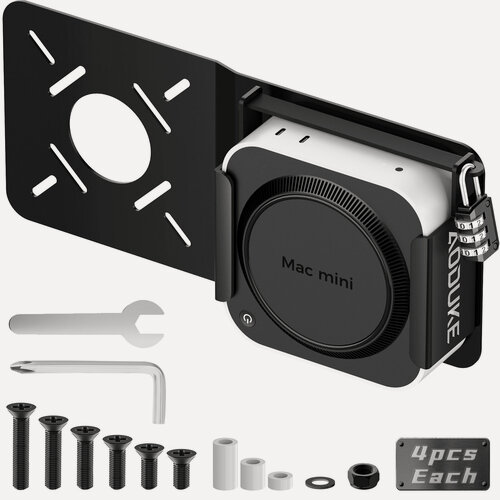 Изображение товара Кронштейн для отвода тепла 75*75/50*100 для Mac Mini M4, металлическая подставка для монитора из алюминиевого сплава, настенное крепление под столом