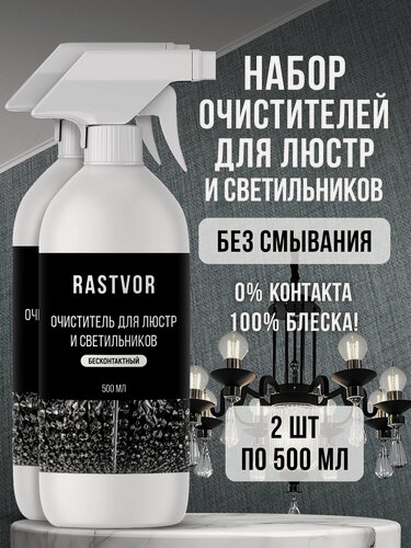 Изображение товара Средство Rastvor для мытья люстр без смывания, набор из 2 шт.