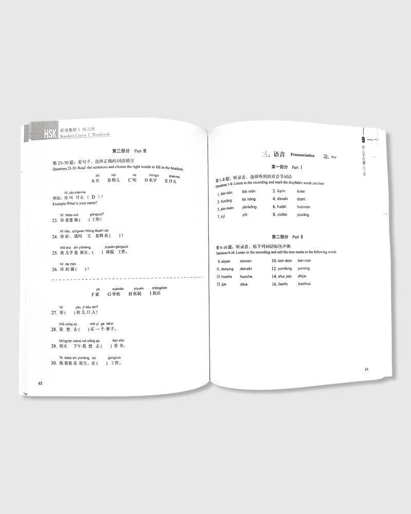 HSK Books 1 Standard Course Textbook And Workbook A4. Learn Chinese Pinyin — фото 1