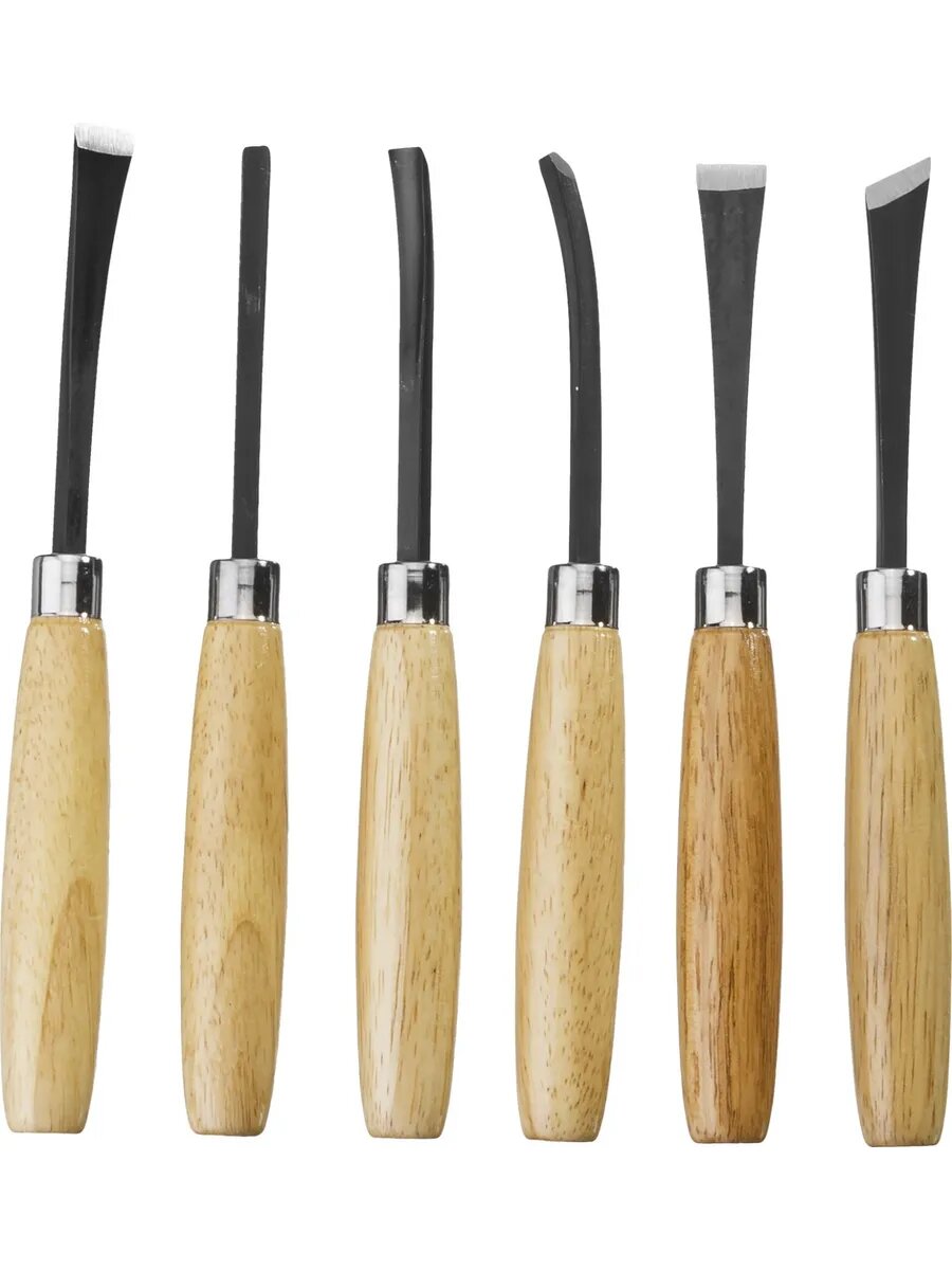 MaxCut 6 предм, набор фигурных стамесок-резцов по дереву — фото 1