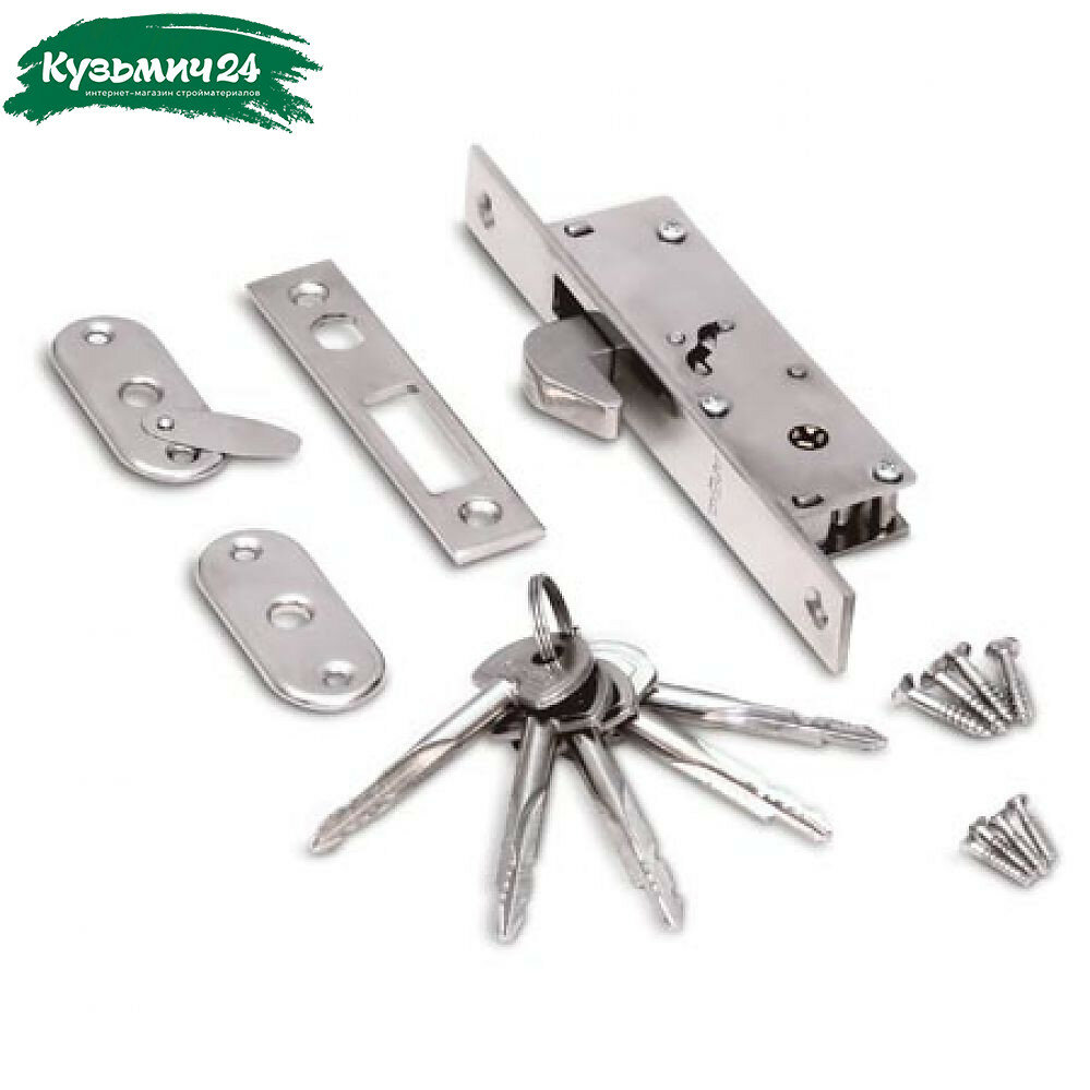 Замок APECS врезной 72-К хром