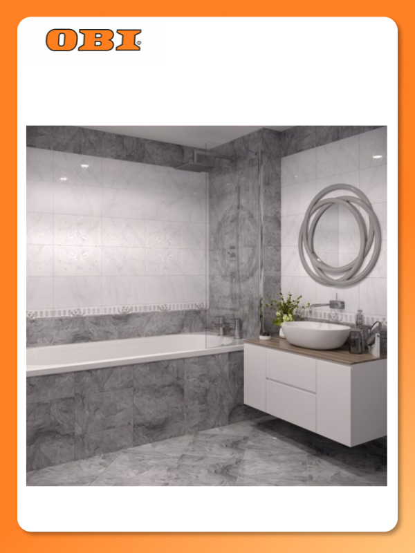 Керамический декор Unitile Life Милана узор светлый 25х40 см 1шт