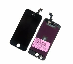 Display / Дисплей в сборе с тачскрином и монтажной рамкой для Apple iPhone 5S Tianma, черный