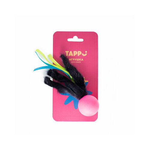 Tappi игрушки Игрушка Нолли для кошек мяч с хвостом из натурального меха норки и лент 29оп66 0,013 кг 41751 (1 шт)