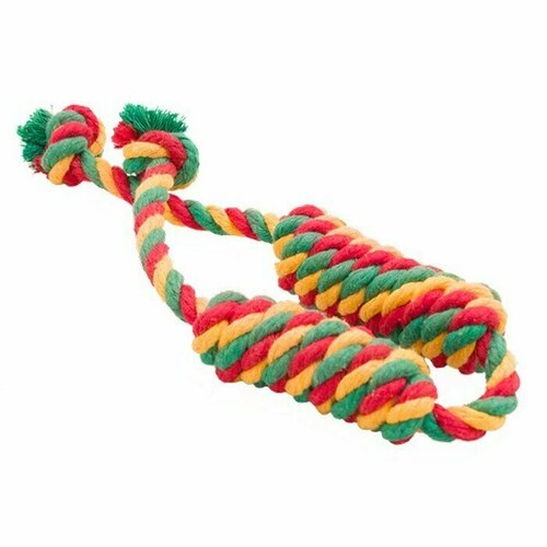 dental knot кость малая с канатом резина 13 см х 10 2 см зеленая d11 3951 gr 0 075 кг 43856 Игрушка для собак, Doglike, Сарделька канатная 2шт Dental Knot средняя, 1 шт.