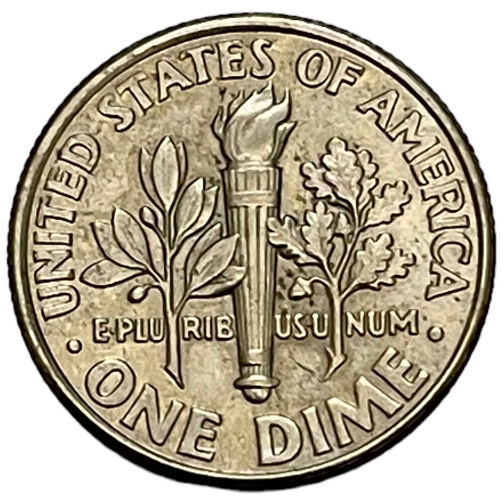 США 10 центов (1 дайм) 1998 г. (Dime, Рузвельт) (P)
