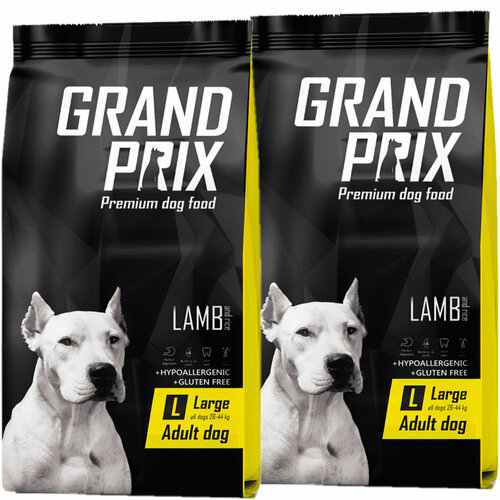 GRAND PRIX LARGE ADULT для взрослых собак крупных пород с ягненком (12 + 12 кг) корм для собак grand prix large ягненок 2 5 кг