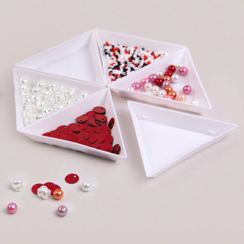 Zlatka Лоток для бисера TRB полипропилен 74 х 74 см 6 шт 01 белый 634₽