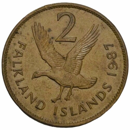 Фолклендские острова 2 пенса 1987 г.