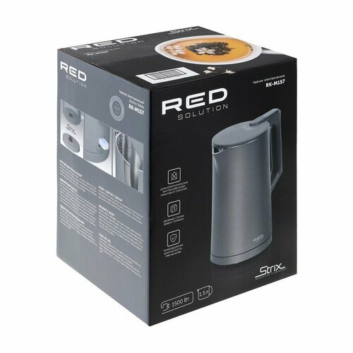 Чайник электрический RED Solution RK-M157 пластик колба металл 15 л 1500 Вт 815200₽