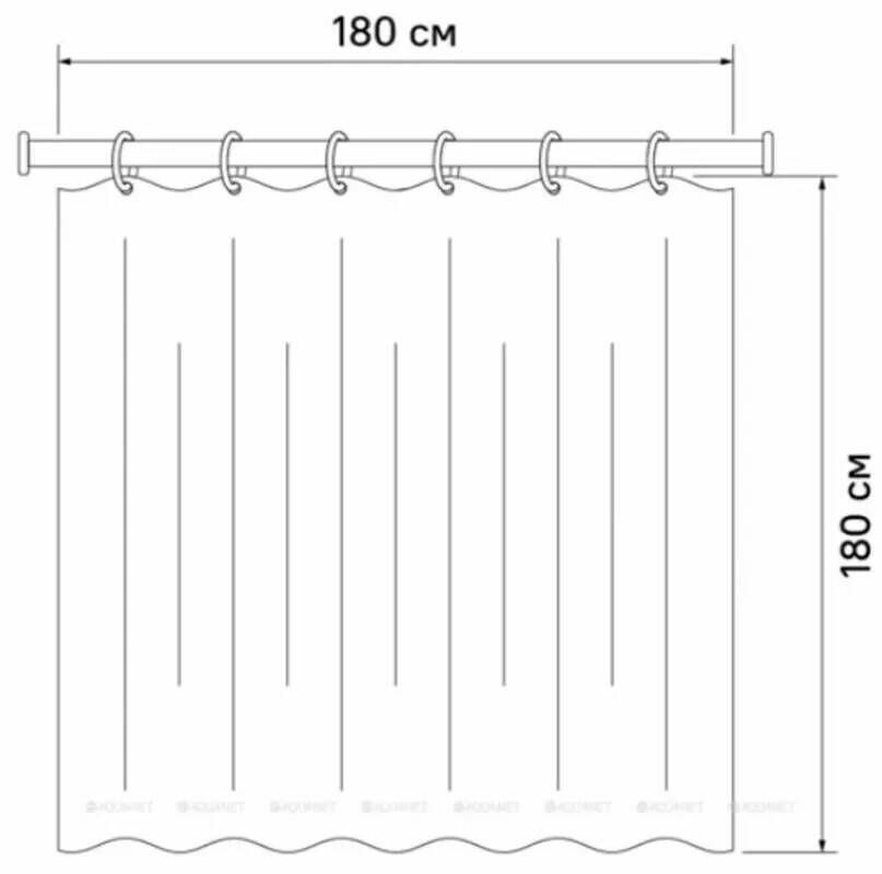 Штора для ванной комнаты Haiba HB75003 180cm*180cm