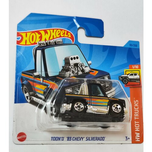 Hot Wheels Машинка базовой коллекции TOON`D `83 CHEVY SILVERADO 5785/HKK57 вездеход hot wheels т10978 чёрный зелёный