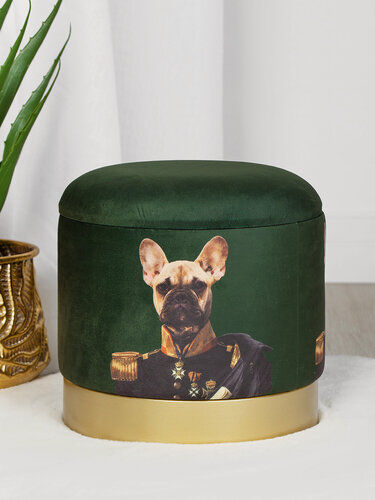 Изображение товара 49-305M Пуф с крышкой 30х30х29см, МДФ, ткань, поролон, металл, Glasar