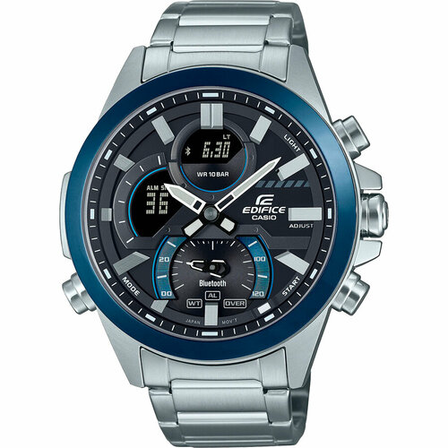 Наручные часы CASIO Edifice ECB-30DB-1A, серебряный, синий