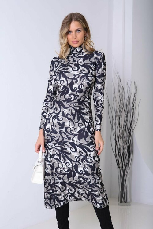 Платье A-A Awesome Apparel by Ksenia Avakyan, размер 42, серый, черный