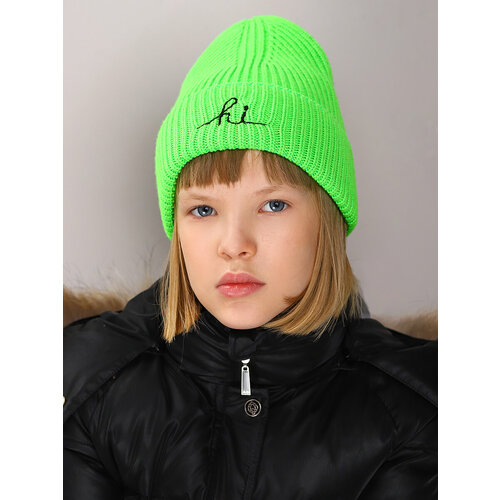 фото Шапка noble people, размер 54-56, зеленый