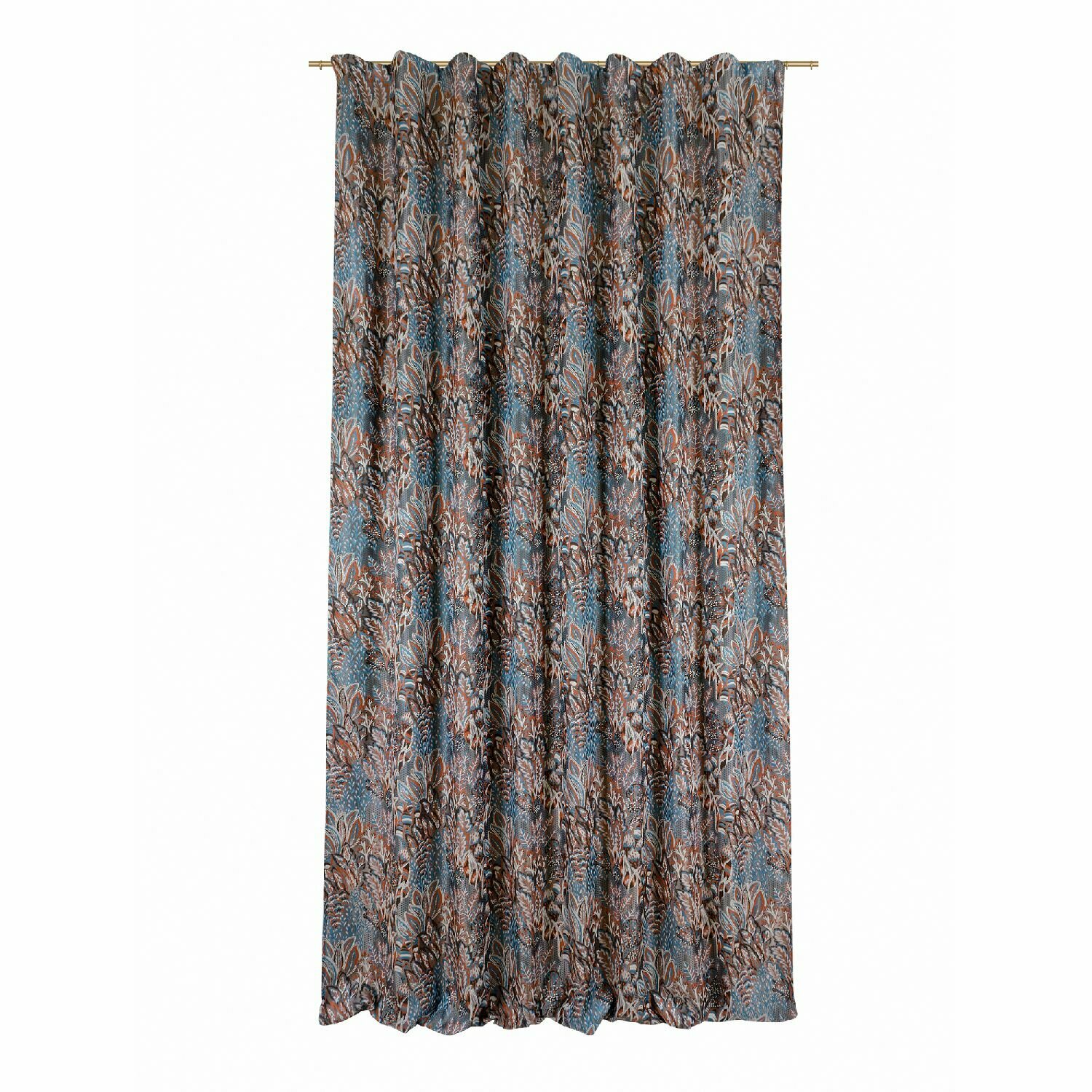 фото Штора Miamoza готовая жаккард 200х280 см, серо-синий