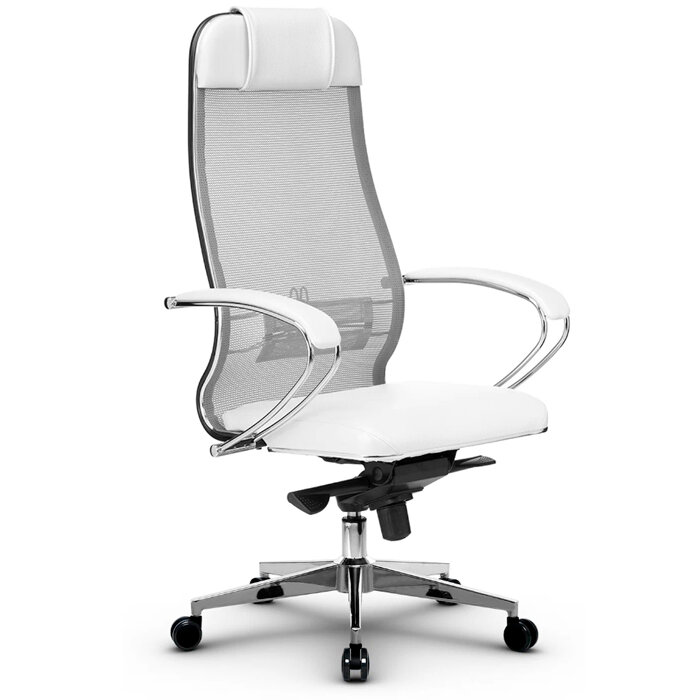 Кресло компьютерное Metta Samurai Comfort S Infinity Жемчужно-белый/белый/белый