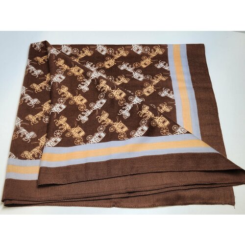 Платок , 100х100 см, коричневый, бежевый