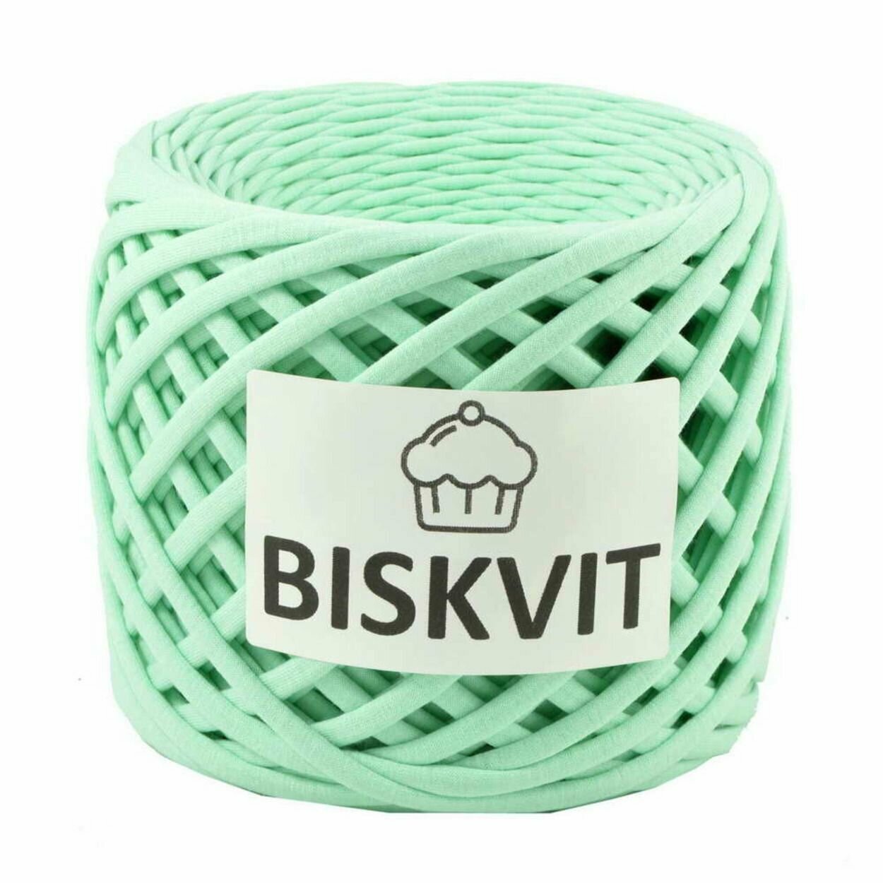 Трикотажная пряжа Biskvit (Бисквит) цвет Тиффани, 330гр. 100м. (100% хлопок), 1 моток.