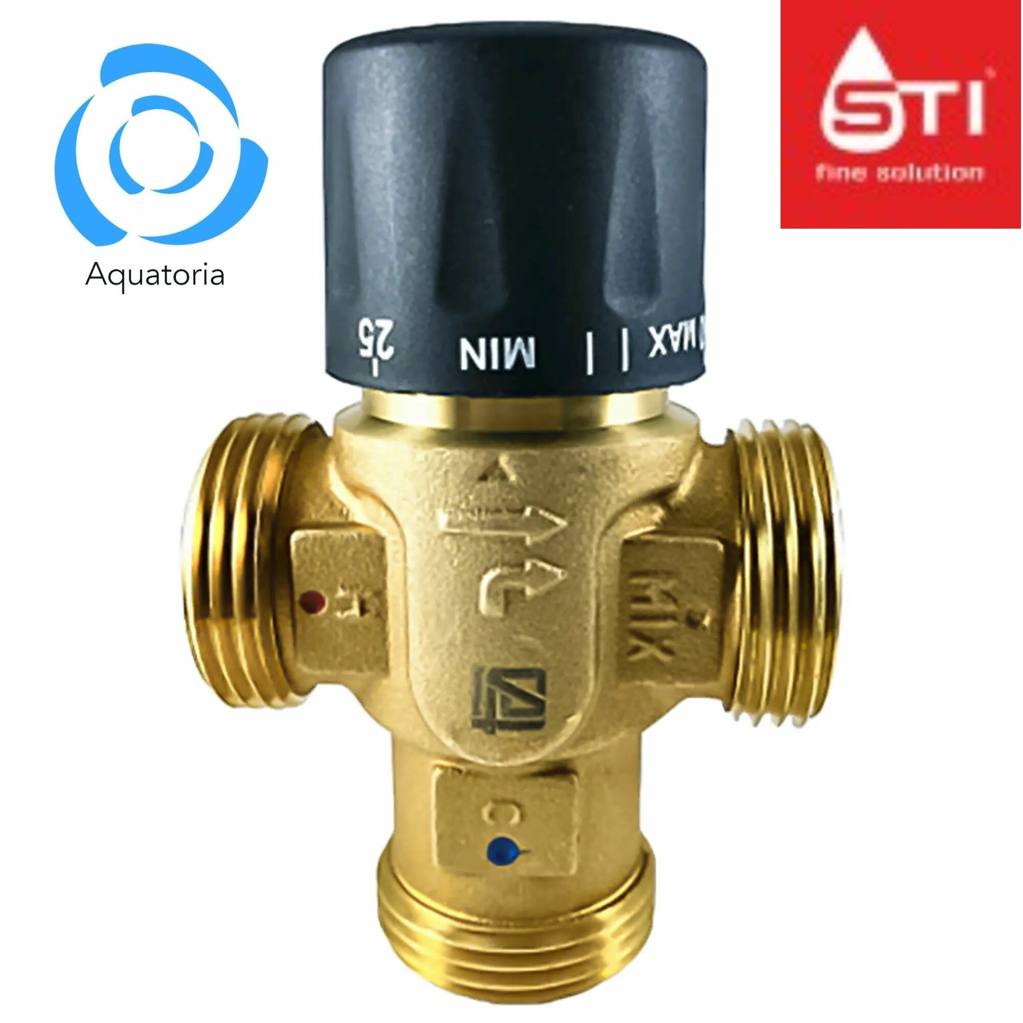 Термостатический смесительный клапан для систем отопления и ГВС STI