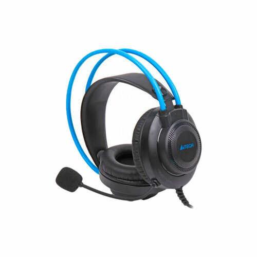 Наушники с микрофоном A4Tech Fstyler FH200U grey/blue 2м накладные USB (FH200U BLUE)