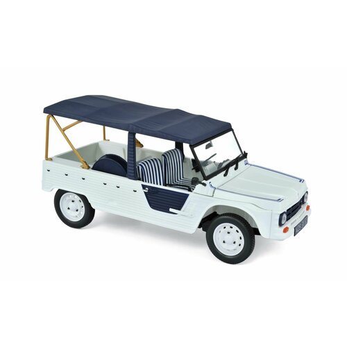 Citroen Mehari 1983 белый с синим, масштабная модель коллекционная