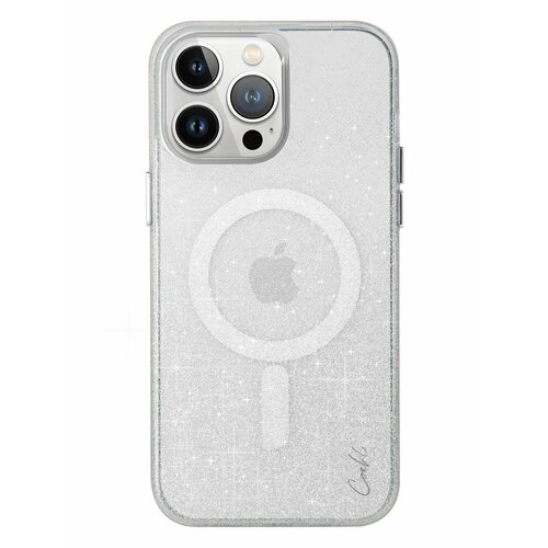 Uniq для iPhone 15 Pro Max чехол COEHL Lumino Sparkling Silver (MagSafe)