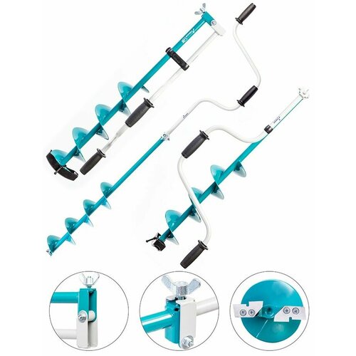 фото Ледобур тонар, двуручный, левое вращение 100мм (лр-100д)