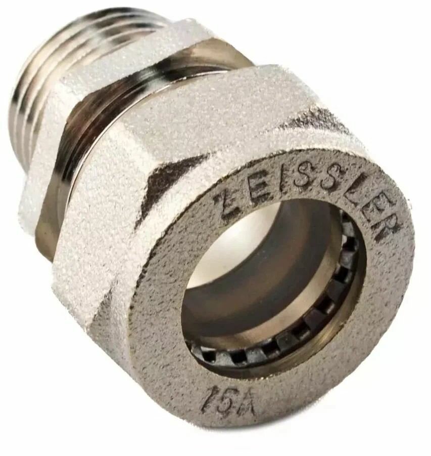 Муфта никелированная 15 х 1 2 ВР ZEISSLER ZTI   612  001504N