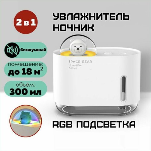 Увлажнитель воздуха JI с ночником и аромадиффузором белый 125500₽