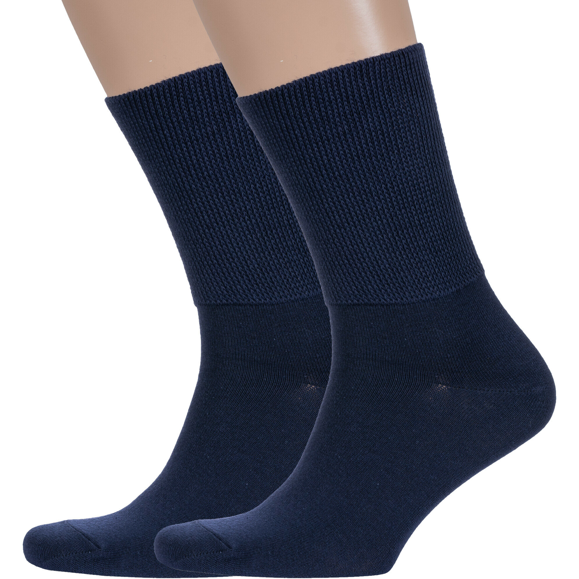 Комплект из 2 пар мужских носков "Борисоглебский трикотаж" с широкой ослабленной резинкой 2-4С910 размер 29-31